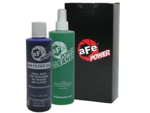 aFe Power - 90-50501 | AFE Power Air Filter Restore Kit | 8oz Blue Oil And 12oz Power Cleaner (Squeeze Oil Bottle)