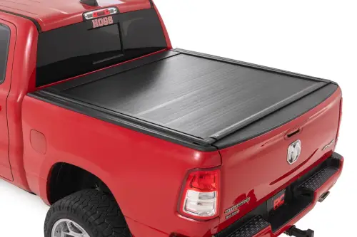 Rough Country - 51307550 | Rough Country Retractable Bed Cover For Ram 1500 (2019-2025) / 1500 TRX (2021-2024) | 5' 7" Bed