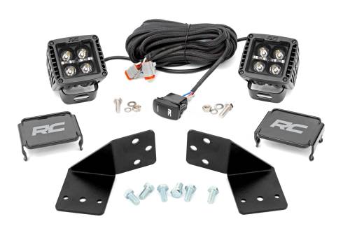 Rough Country - 96111 | Rough Country Rear Mount LED Light Kit For CFMOTO UFORCE 1000 (2021-2025) | Black Series With White DRL
