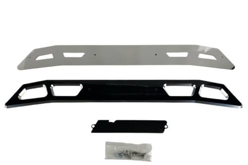 McGaughys Suspension Parts - 51045 | McGaughys Billet Face Plate Fits 4 Inch Crossmember For Chevrolet Silverado / GMC Sierra 2500HD / 3500HD | Black