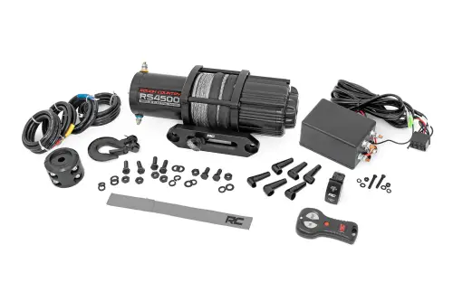 Rough Country - RS4500SA | Rough Country 4500-LB Winch W/ Remote UTV | Synthetic Rope