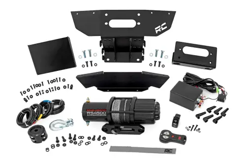 Rough Country - 93205 | Rough Country Winch Mount For For Polaris RZR XP 1000 | With RS4500S Winch