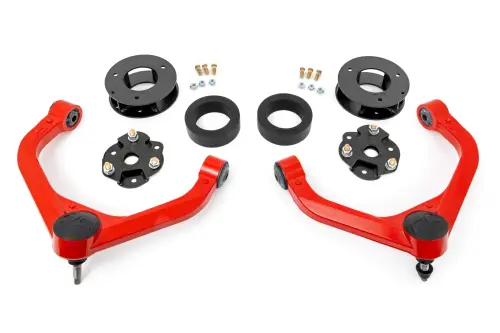 Rough Country - 60800RED | Rough Country 3 Inch Lift Kit For Jeep Wagoneer 4WD | Red Control Arm Finish