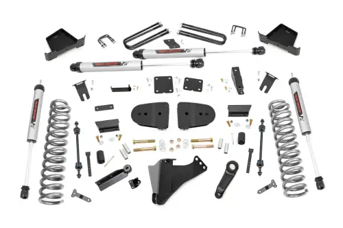 Rough Country - 400157 | Rough Country 4.5 Inch Lift Kit For Ford F-250/F-350 Super Duty 4WD | V2 Monotube Shocks