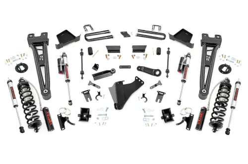 Rough Country - 400359 | Rough Country 4.5 Inch Coilover Conversion Lift Kit For Ford F-250/F-350 Super Duty 4WD | Radius Arms, Vertex Adjustable Shocks