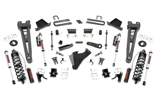 Rough Country - 400459 | Rough Country 6 Inch Coilover Conversion Lift Kit For Ford F-250/F-350 Super Duty 4WD | Radius Arms, Vertex Adjustable Shocks