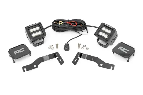 Rough Country - 72102 | Rough Country LED Light Kit Black Series w/ Flood Beam Toyota Tacoma 2WD/4WD (2024-2025)
