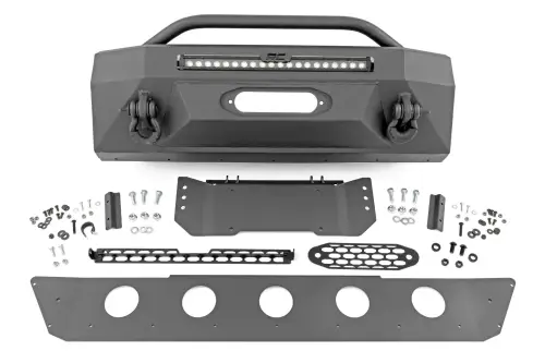 Rough Country - 10744 | Rough Country Front Bumper For Toyota 4Runner 2WD/4WD | Black Series Light