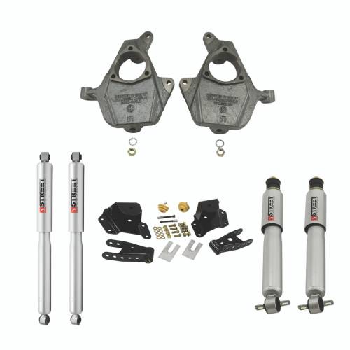 Belltech - 1009SP | Belltech 2 Inch Front / 4 Inch Rear Lowering Kit Street Performance Shocks (2001-2006 Silverado, Sierra 1500 2WD | Std. Cab / Short Bed)