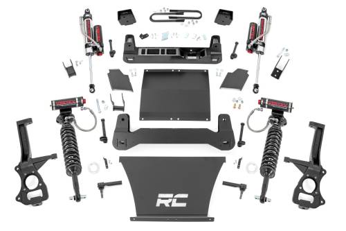 Rough Country - 21650_A | Rough Country 6 Inch Lift Kit For Chevrolet Silverado 1500 4WD | 5.3L V8 or 6.2L V8 Engine, Factory Rear Mono-Leaf Springs, Vertex Coilovers With Vertex Shocks