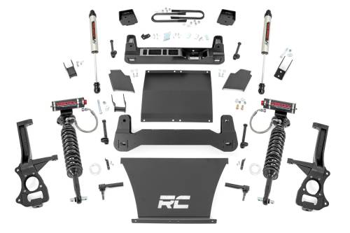 Rough Country - 21657_A | Rough Country 6 Inch Lift Kit For Chevrolet Silverado 1500 4WD | 5.3L V8 or 6.2L V8 Engine, Factory Rear Mono-Leaf Springs, Vertex Coilovers With V2 Rear Shocks