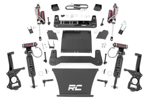 Rough Country - 26650_A | Rough Country 6 Inch Lift Kit For GMC Sierra 1500 2WD/4WD | 5.3L V8 or 6.2L V8 Engine, Factory Rear Mono-Leaf Springs, Vertex Coilovers With Vertex Shocks