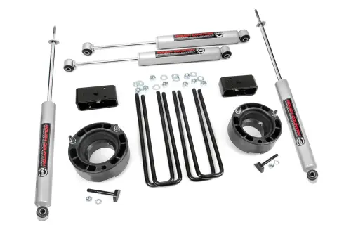 Rough Country - 362.20 | Rough Country 2.5 Inch Lift Kit For Dodge 1500 4WD | Premium N3 Shocks