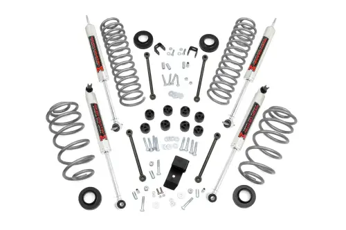Rough Country - 64440 | Rough Country 3.25 Inch Lift Kit For Jeep Wrangler TJ / Wrangler Unlimited | 6cyl Engine, M1 Monotube Shocks
