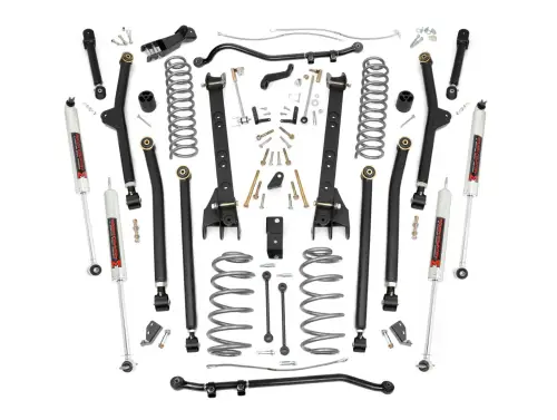 Rough Country - 65940 | Rough Country 6 Inch Lift Kit For Jeep Wrangler TJ 4WD | Long Arm, M1 Monotube Shocks