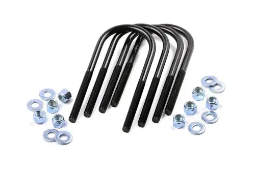 Rough Country - 7658 | Rough Country Universal Round U-Bolt Kit | 9/16 Inch Thread, 12.0 Inch Inside Length, 3.625 Inch Inside Width