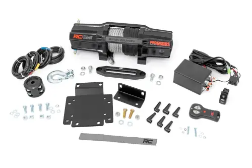 Rough Country - 92092 | Rough Country Winch Mount For Honda Pioneer 1000/Pioneer 1000-5 | With RS6500S Winch