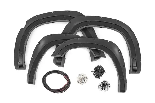 Rough Country - A-D319205-PBJ | Rough Country Defender Fender Flares For Ram 1500 2WD/4WD | Hydro Blue