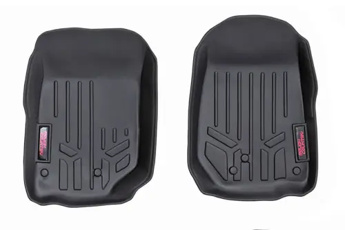 Rough Country - M-6142 | Rough Country Floor Mats Jeep Wrangler JK Unlimited 4WD | 4 Door, Front