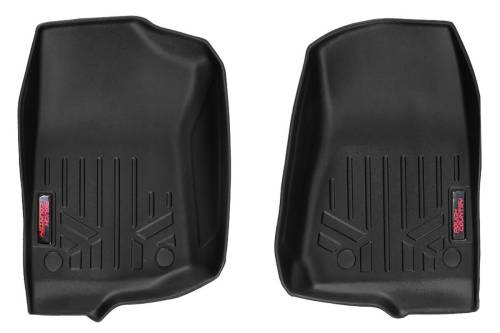 Rough Country - M-6150_A | Rough Country Floor Mats Jeep Wrangler JL Unlimited 4WD | Front