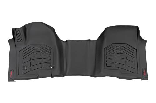 Rough Country - SM2165 | Rough Country Floor Mats For Chevrolet Silverado/GMC Sierra 1500/2500 HD/3500 HD | Crew Cab, Front Row, Front Row Bench Seat