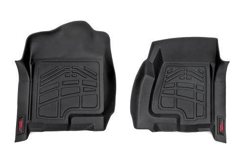 Rough Country - SM2991A | Rough Country Sure Fit Floor Mats For Chevrolet Silverado / GMC Sierra 1500 & Classic | Extended Cab, Front