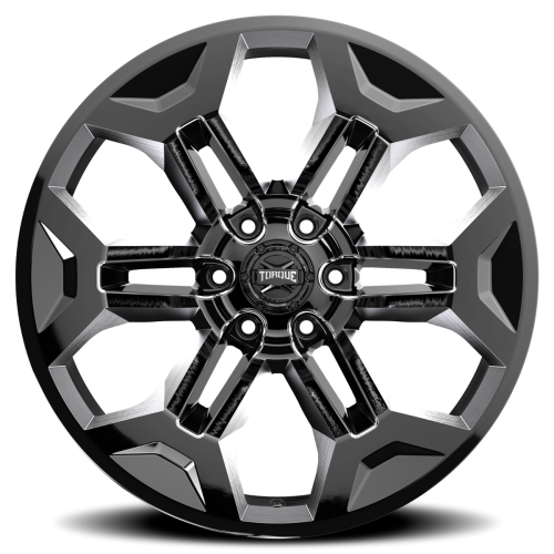 Rough Country - TW405C-2090843300 | Rough Country Torque Impact Wheel | Gloss Black / 20x9 / 6x5.5 / 0mm