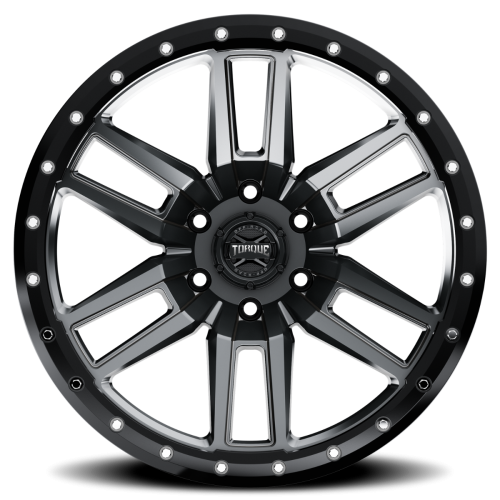 Rough Country - TW411C-20908412-12 | Rough Country Torque Pritchett Wheel | Anthracite With Black Lip / 20x9 / 6x5.5 / -12mm