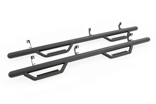 Rough Country - RCC1489CCB | Rough Country Cab Length Nerf Steps For Chevrolet Silverado / GMC Sierra 1500 | Crew Cab | 5'9" Bed