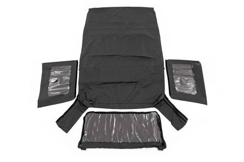 Rough Country - RC85570.35 | Rough Country Replacement Soft Top For Jeep Wrangler JK | Black Denim, 4 Door