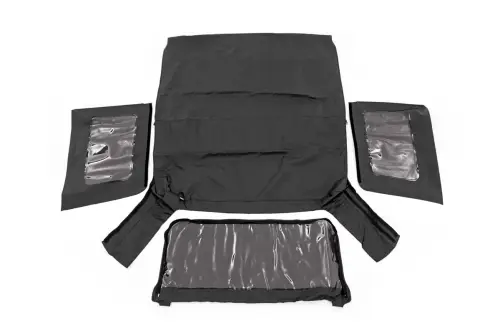Rough Country - RC85460.35 | Rough Country Replacement Soft Top For Jeep Wrangler JK | Black Denim, 2 Door