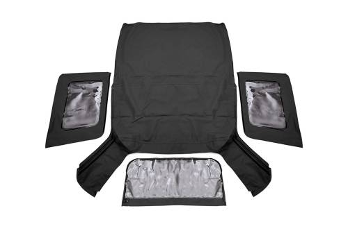 Rough Country - RC85240.35 | Rough Country Replacement Soft Top For Jeep Wrangler JK | Black Denim, 2 Door