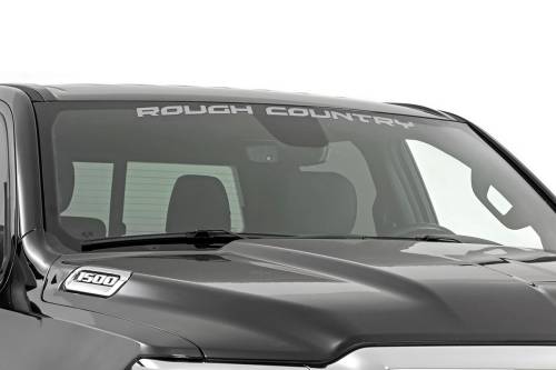 Rough Country - 84166SR | Rough Country Window Decal | 3.6 X 35 Inch, Silver