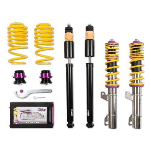 KW Suspension - 10210005 | KW V1 Height Adjustable Coilover Kit with Pre-Set Damping