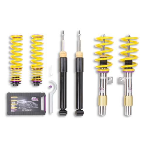 KW Suspension - 10220067 | KW V1 Height Adjustable Coilover Kit with Pre-Set Damping