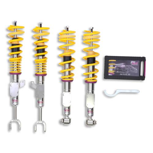 KW Suspension - 10220080 | KW V1 Height Adjustable Coilover Kit with Pre-Set Damping