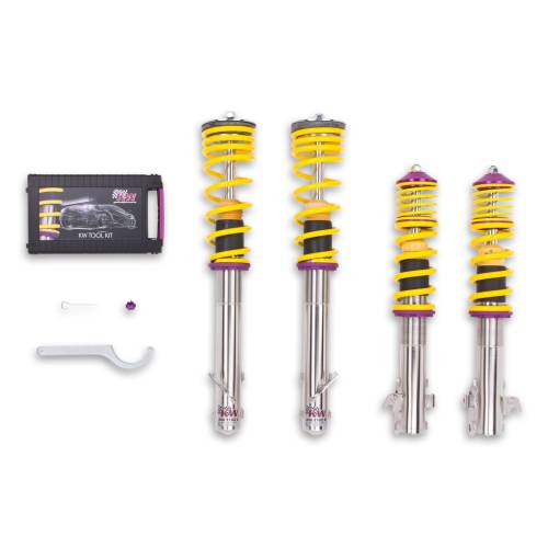 KW Suspension - 10245013 | KW V1 Height Adjustable Coilover Kit with Pre-Set Damping