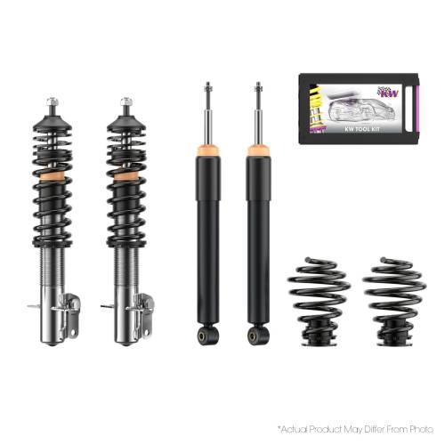 KW Suspension - 10271021-B | KW V1 Height Adjustable Coilover Kit with Pre-Set Damping