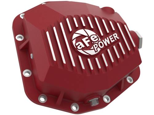 Afe - Advance Flow Engineering - 46-71190R | aFe Power Pro Series Rear Differential Cover Red w/ Machined Fins