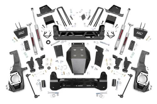 Rough Country - 111230 | Rough Country 7 Inch Lift Kit Chevrolet Silverado / GMC Sierra 2500 HD & 3500 HD 4WD | With Factory Rear Overload Springs, Premium N3 Shocks