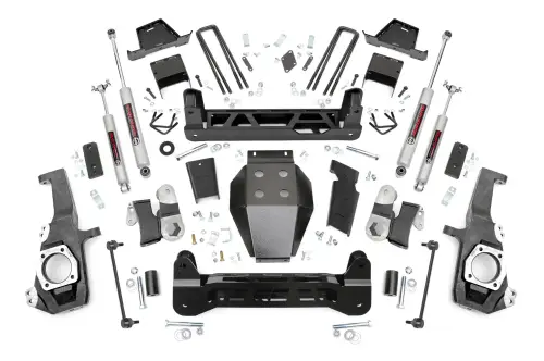 Rough Country - 111130 | Rough Country 7 Inch Lift Kit Chevrolet Silverado / GMC Sierra 2500 HD & 3500 HD 4WD | With Factory Rear Overload Springs, Premium N3 Shocks