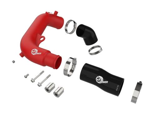 Afe - Advance Flow Engineering - 46-20778-R | AFE Power BladeRunner 2-1/2 IN Aluminum Hot Charge Pipe Red (2024-2025 Wrangler JL L4-2.0L t)