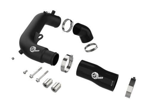 Afe - Advance Flow Engineering - 46-20778-B | AFE Power BladeRunner 2-1/2 IN Aluminum Hot Charge Pipe Black (2024-2025 Wrangler JL L4-2.0L t)