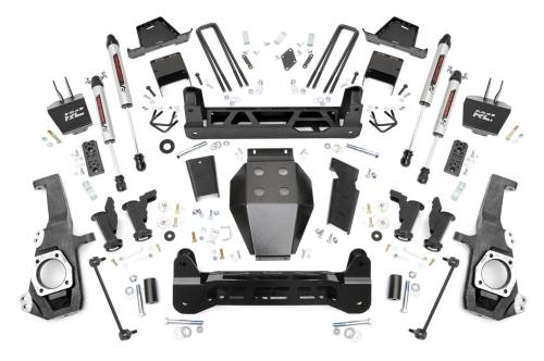Rough Country - 111270 | Rough Country 7 Inch Lift Kit Chevrolet Silverado / GMC Sierra 2500 HD & 3500 HD 4WD | With Factory Rear Overload Springs, V2 Monotube Shocks