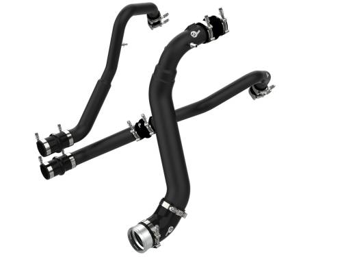 Afe - Advance Flow Engineering - 46-20474-B | AFE Power BladeRunner Aluminum Hot and Cold Charge Pipe Kit Black (2021-2023 F150 V6-2.7L tt)