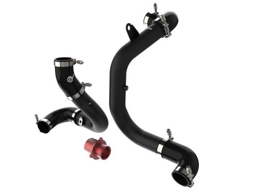Afe - Advance Flow Engineering - 46-20415-B | AFE Power BladeRunner Aluminum Hot and Cold Charge Pipe Kit Black w/ Turbo Muffler Delete (2015-2021 GTI MKVII L4-2.0L t)