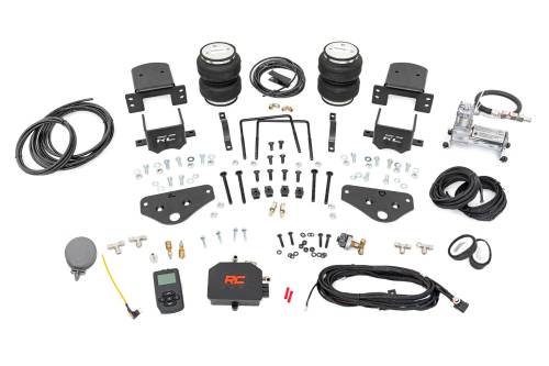 Rough Country - 10038AWC | Rough Country Air Spring Kit With Onboard Air Compressor & Wireless Remote (2023-2025 F250, F350 Super Duty 4WD)