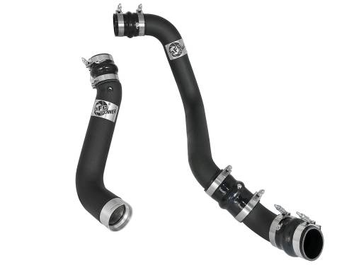 Afe - Advance Flow Engineering - 46-20334-B | AFE Power BladeRunner 3 IN & 3-1/2 IN Aluminum Hot and Cold Charge Pipe Kit Black (2017-2019 Silverado, Sierra 2500 HD, 3500 HD V8-6.6L (td) LP5)