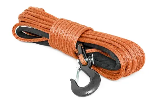 Rough Country - RS111 | Rough Country Synthetic Winch Rope | 3/8 Inch, 85 Feet, 16,000lbs Rating, Orange