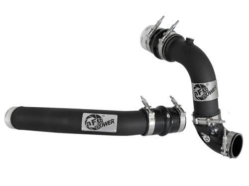 Afe - Advance Flow Engineering - 46-20314-B | AFE Power BladeRunner 3 IN Aluminum Hot and Cold Charge Pipe Kit Black (2017-2022 F250, F350 Super Duyt V8-6.7L td)